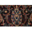 Tapis persan rouge à motif floral en laine Sarouk noué à la main 9 x 13