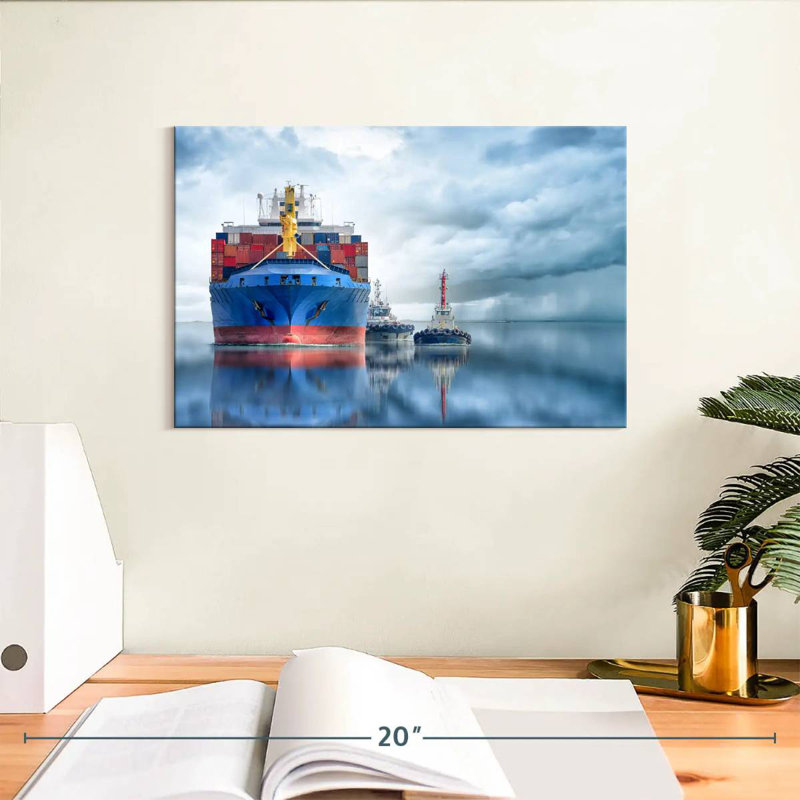 Mehar Container Cargo Ship, 8" H x 12" W