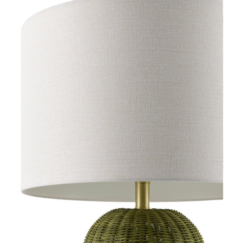 Ollie Table Lamp, Green, White