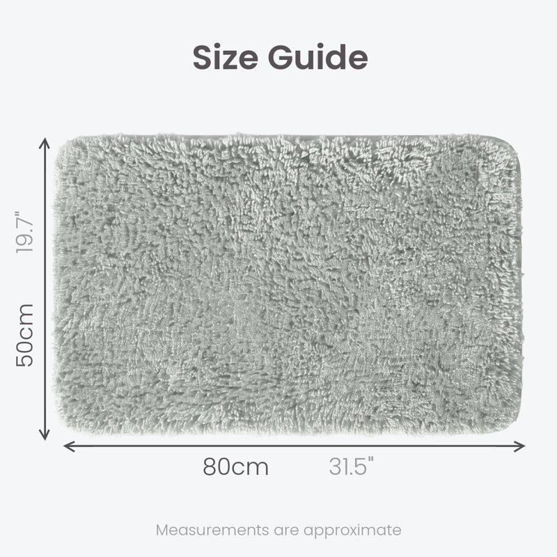 Jordan Microfibre Non Slip Bath Mat, Dove Grey