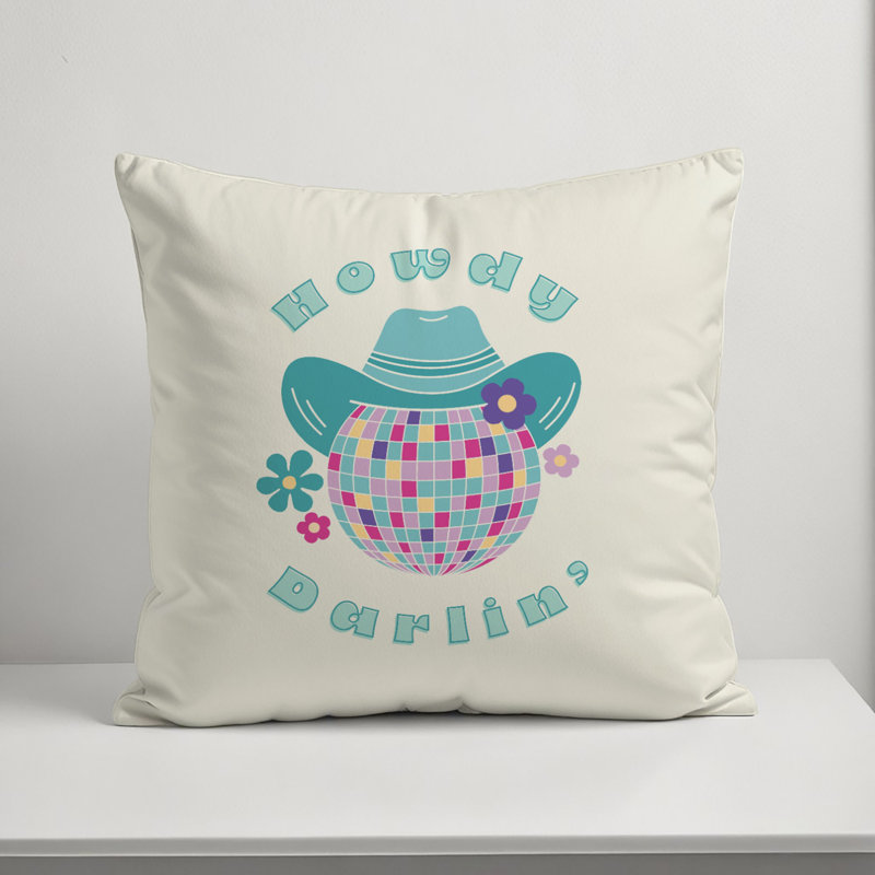 Howdy Darlin 18 x 18 Spun Poly Pillow