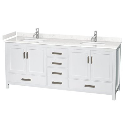 Sheffield 80" Double Bathroom Vanity Set