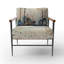 Chaise avec accoudoirs rembourrée Japon Art Blue Serene Zen Minamlism Landscape III-1047134468
