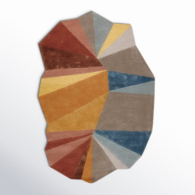Stanford Yellow Gray Blue Hand-Tufted Rug