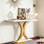 Table de vestibule étroite avec base géométrique-782163908