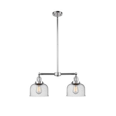 Large Bell 8" - 2 Light 21" Island Light