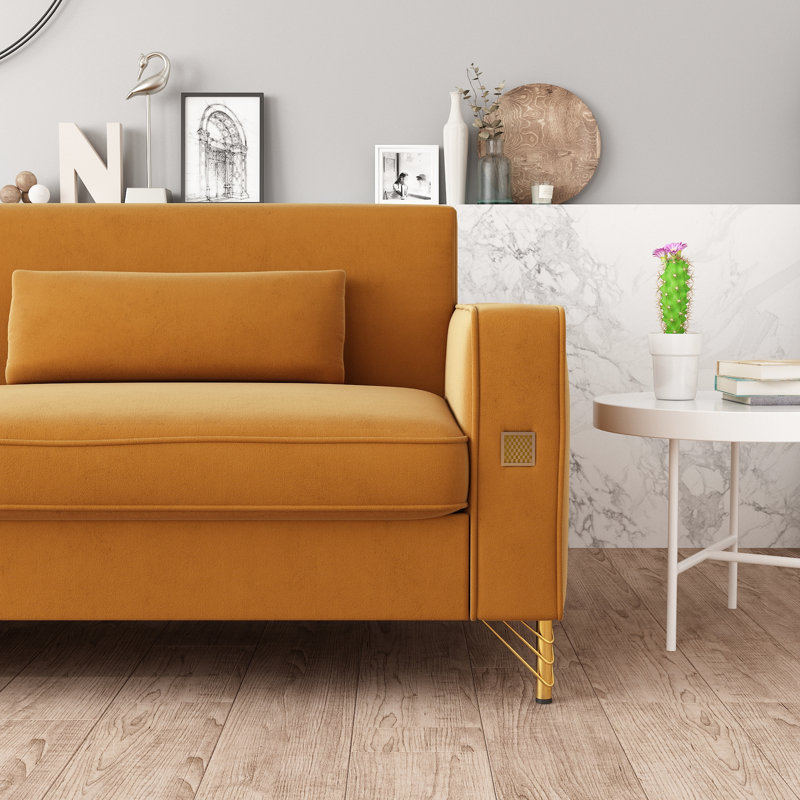 Velours moderne avec rembourrage - assurant un confort durable en acier inoxydable 3