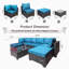 Ensemble modulaire d'extérieur en forme de U avec coussins 105,52 po Gugna-1289893206-1289893207