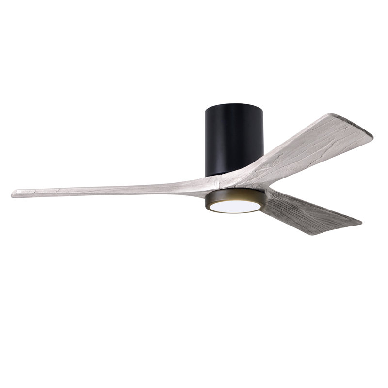 Irene LED Ceiling Fan, Barn Wood Tone, Matte Black, 52"