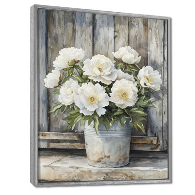Art sur toile, pivoines en pot Barnyard Bloom