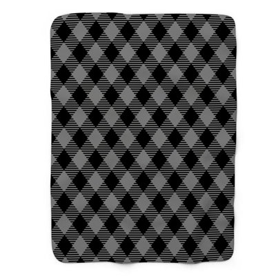 Cheerful Plaid - 1 Piece Premium Sherpa Blanket 0037