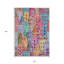 Tapis intérieur lavable 10 pi x 14 pi rouge et bleu sarcelle Village Village