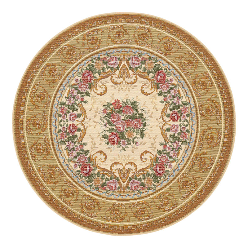 Tapis d'extérieur traditionnel, Rond 3 pi 1 po