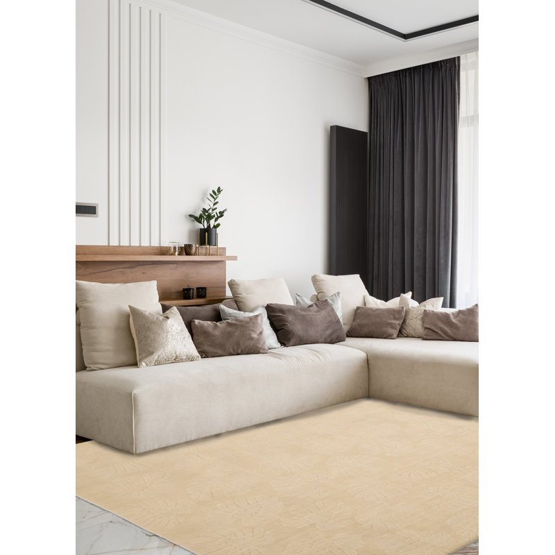 Tapis beige Kashkuli Gabbeh 6 pi 8 po x 7 pi 9 po