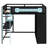 Neriah Wood Loft Bed with Desk, Open Wardrobe & RGB Light-126026096