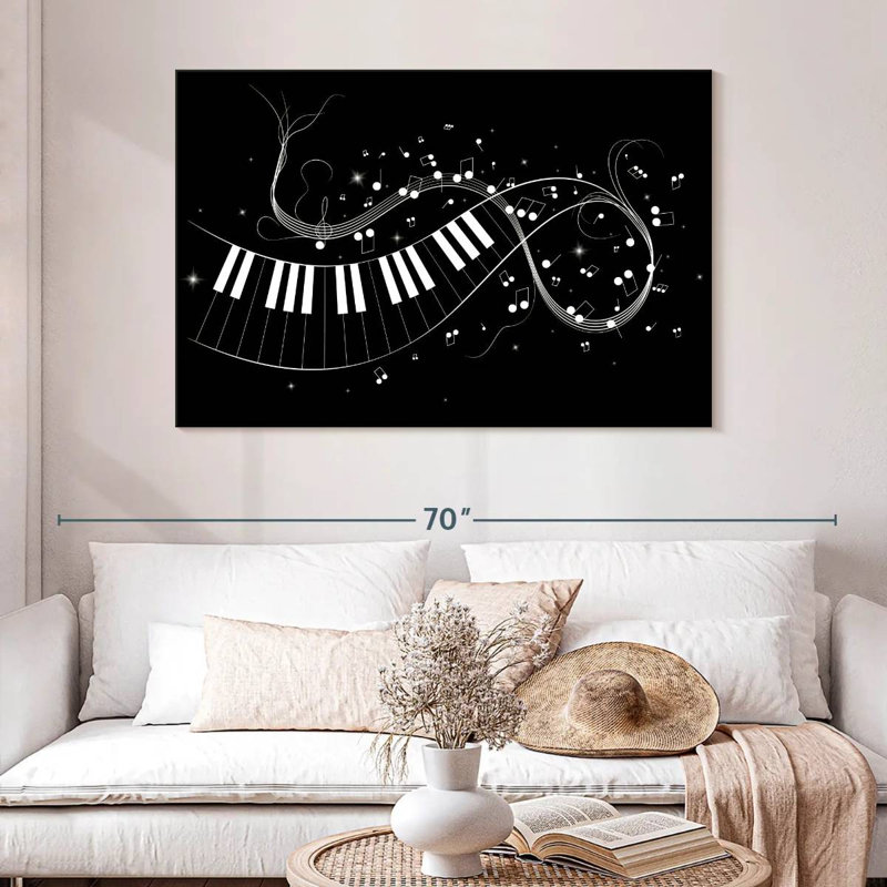 Abarca Piano Key Notes, H 20 po x l 30 po