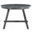 Table de salle à manger en bois extensible ronde pour salle à manger (gris)-809804955