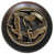 Laiton antique / bois de noyer foncé