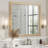 Amara Tempered Glass and Aluminum Alloy Framed French Cleat Mounted Wall Mirror-434510285-440482600