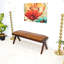 Banc en cuir brun clair Chad