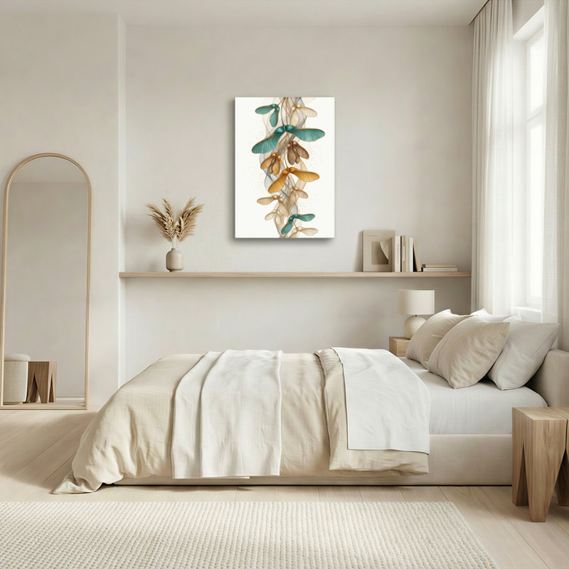 Ensemble d'une toile murale d'art botanique, H 36 po x l 24 po, Toile tendue