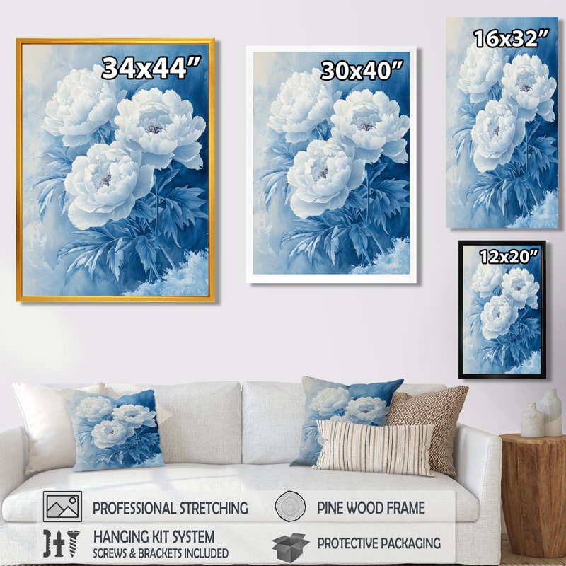 Kinkade - salon d'art mural floral, H 32 po x l 16 po, Reproduction encadrée d'une seule photo, Doré