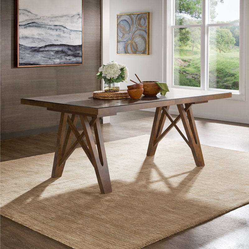 Table de salle à manger extensible Cipolla, Noyer
