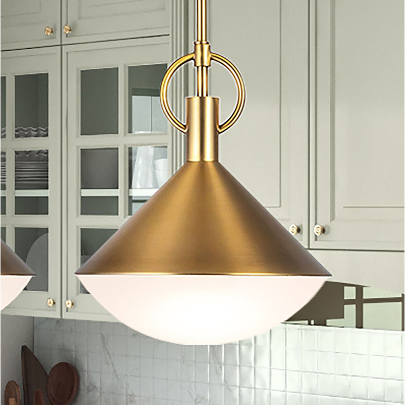Luminaire suspendu 1 lumière Abruzzo, Laiton