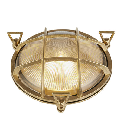 Corinna Gold 22.5cm H Outdoor Bulkhead