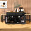 Ensemble d'îlot de cuisine de 48 pouces avec tabourets de bar, prise de courant, supports de rangement, tiroirs, roulettes, abattant-622542088