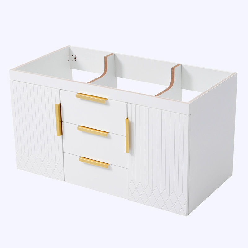 Meuble-lavabo mural sans lavabo, Blanc