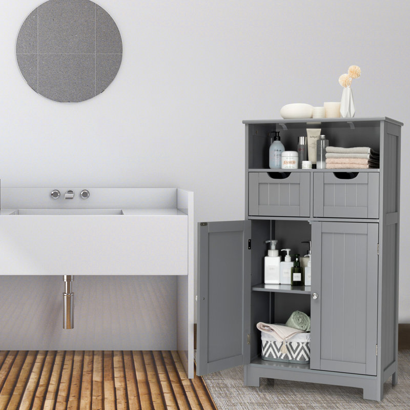 Freestanding Bathroom Cabinet, Grey