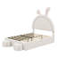 Lit double rembourré en forme de lapin avec 2 tabourets de rangement-940395713-947025857