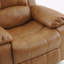 Fauteuil oscillant en cuir Charlotte avec fonction inclinable et gel