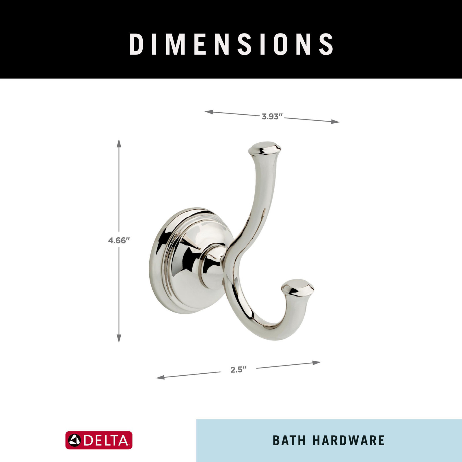 Cassidy™ Wall Mounted Towel Hook, Brilliance Polished Nickel