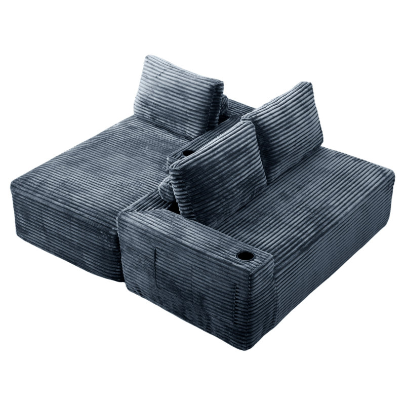 Canapé modulaire 104 po Cloud, Gris, Face à la droite