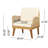 Wood Club Chair With Weather- And Robust Rope Weave, 28" X 27" 31.5 In