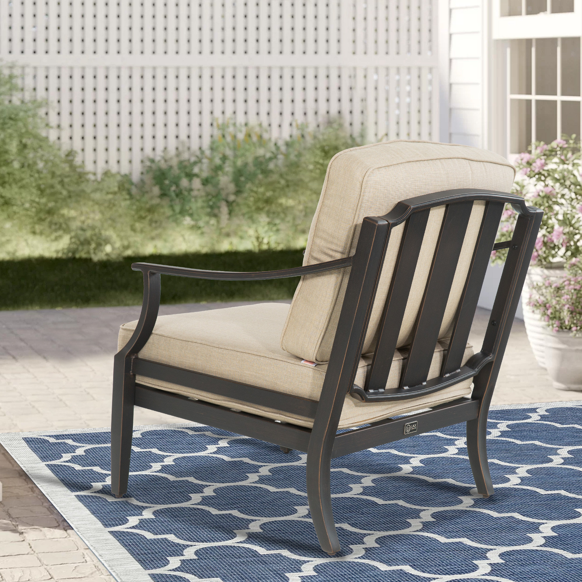 Tamarin 5 Person Patio Aluminum Sofa Seating Group With Sunbrella® Cushions