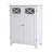Woodley Freestanding Floor Accent Bathroom Storage Cabinet with Dual-Shelf and Cross Molding