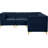 Enson Velvet L-Shaped Sectional Reversible-66767020