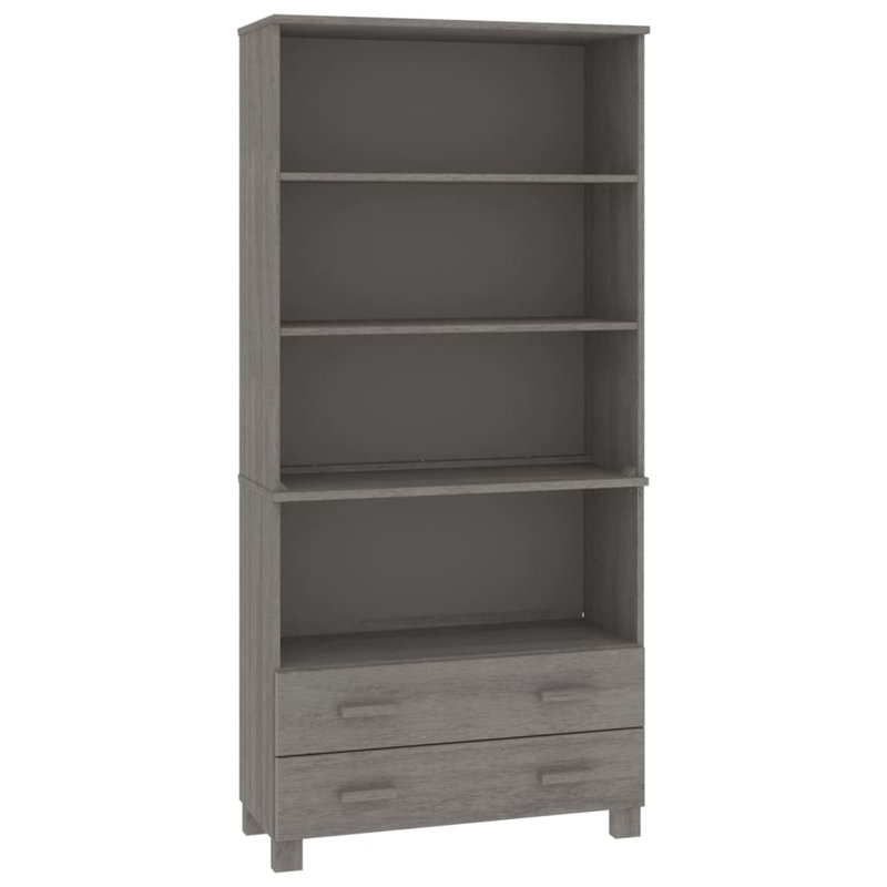 Bibliothèque-armoire avec tablettes de rangement Hamar HAMAR, Gris clair