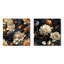 Rochers - Ensemble de 2 collages floraux carrés-101849616-101849617