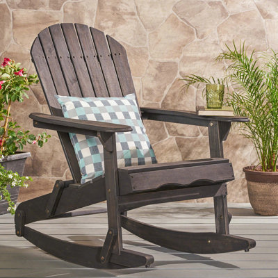 Chaise berçante Adirondack en bois d'acacia