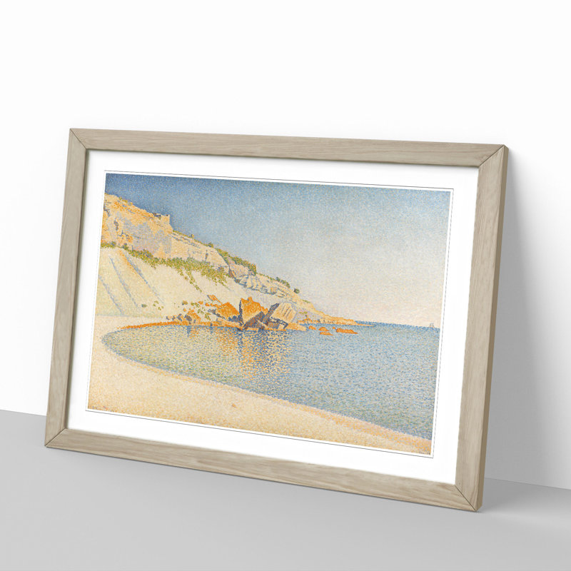 Cassis Cap Lombard Opus by Paul Signac - Framed Print, 48cm H x 65cm W x 2cm D, Oak Framed