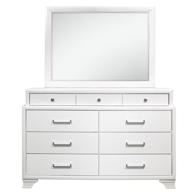 Commode 9 tiroirs Adebayo, Blanc