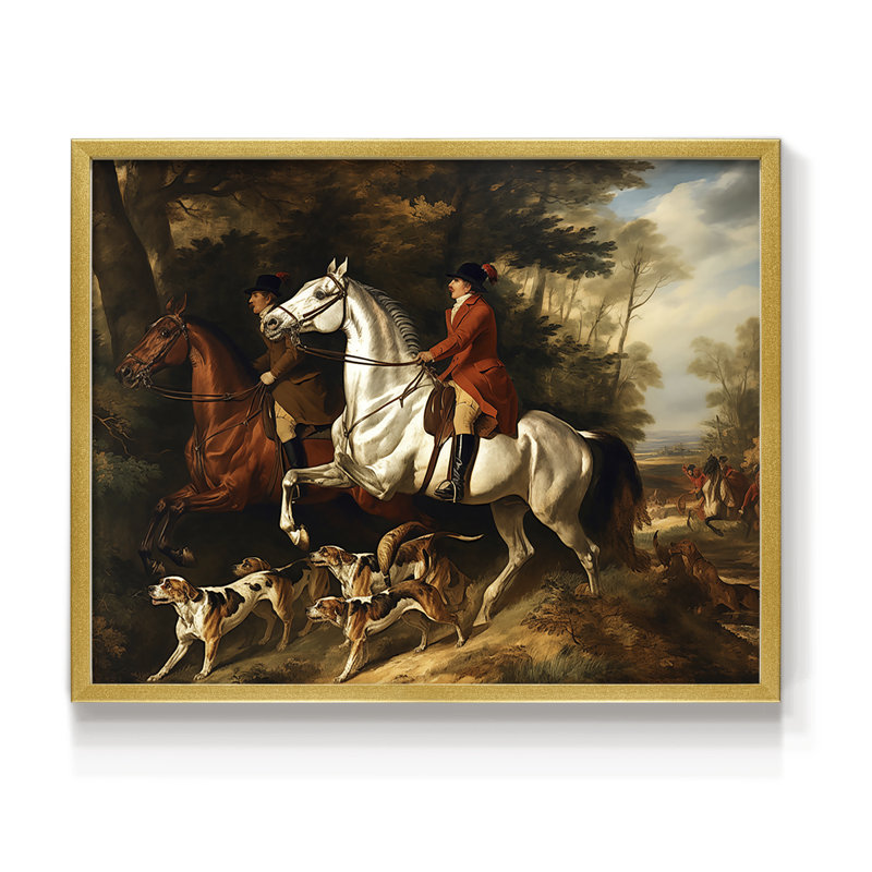 Faune - Lxxi - reproduction encadrée - réaménageable, H 16 po x l 20 po, Or