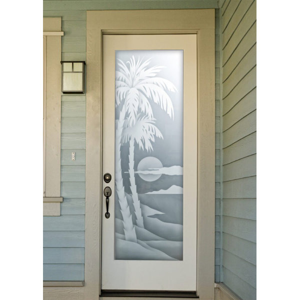 Sans Soucie Art Glass 30'' x 80'' Glass Manufactured Wood Front Entry ...