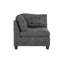 Canapé modulaire comprenant 3 fauteuils d'angle sans accoudoirs et 2 repose-pieds