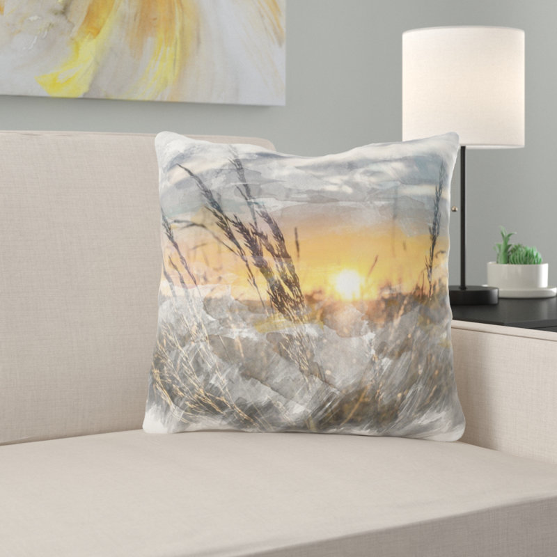 Outdoor Reversible Throw Pillow, Synthetic, Indoor