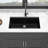 33X19" Black Quartz Composite Workstation Undermount Sink - High With Included Successes Kitchen Strong Achievements
